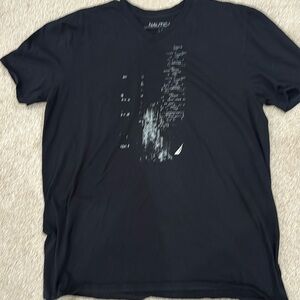 Nautica Short Sleeve T-Shirt, V - Neck Black